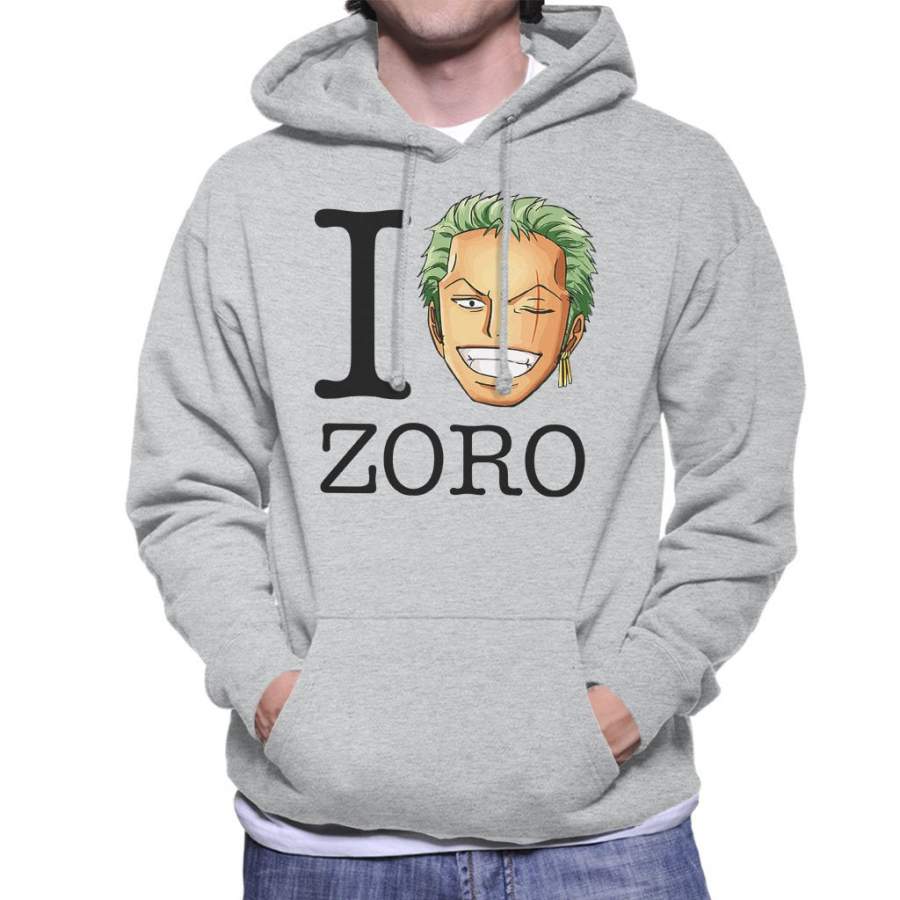 I Heart Roronoa Zoro One Piece Men’s Hooded Sweatshirt