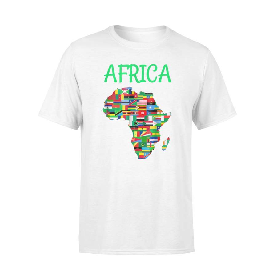 African American Africa Flag Map Premium T-Shirt