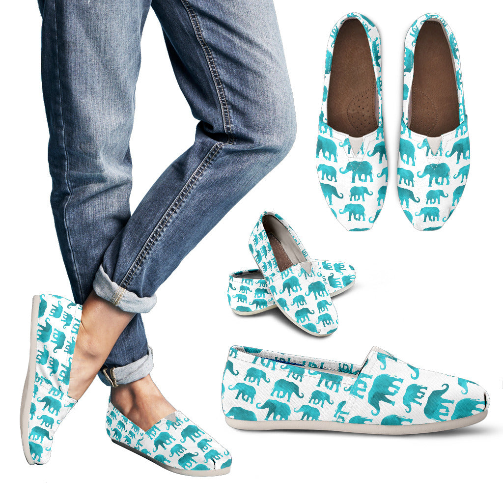 Watercolor Elephant Casual Shoes