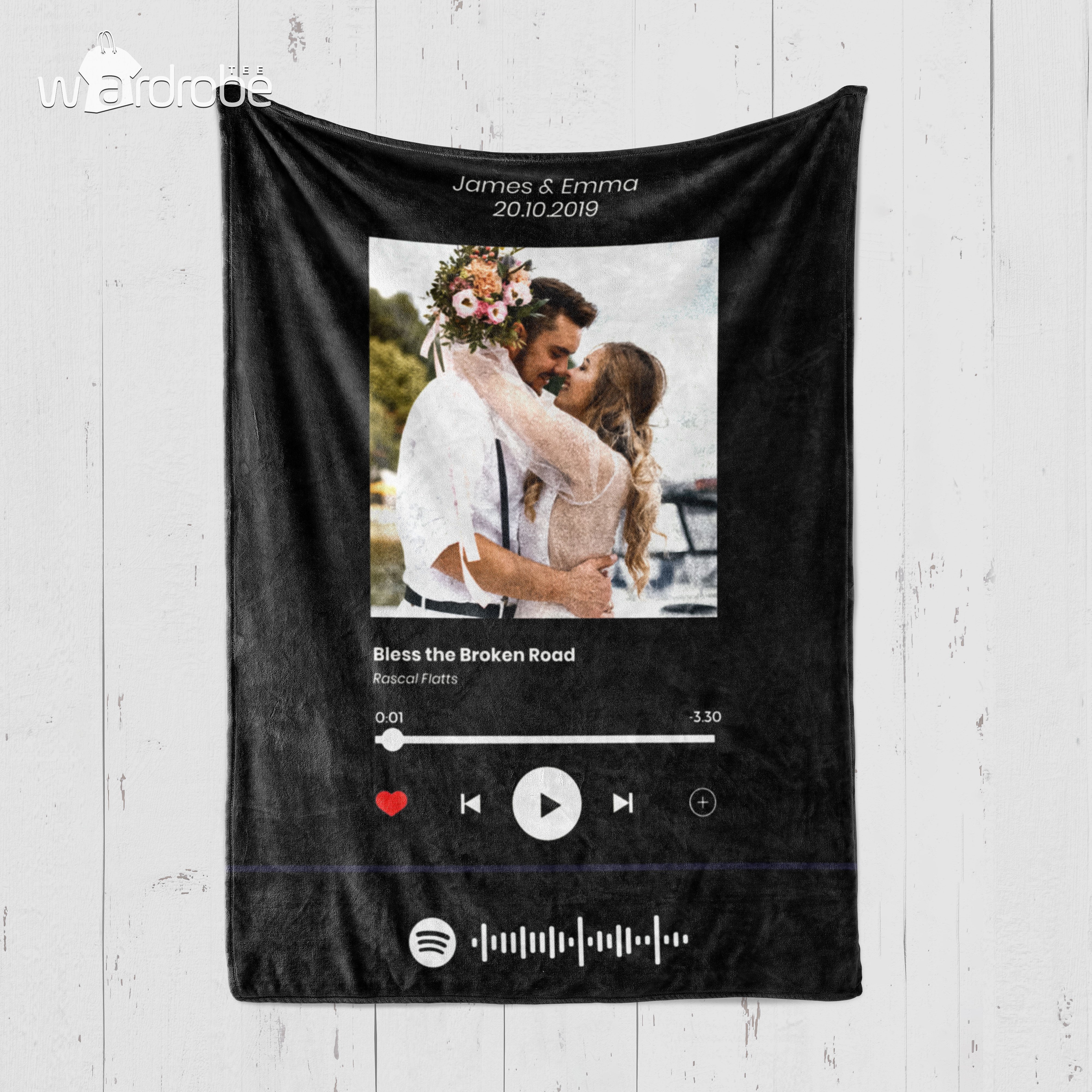 Custom Blanket Personalized Favourite Song – Spotify Song Blanket