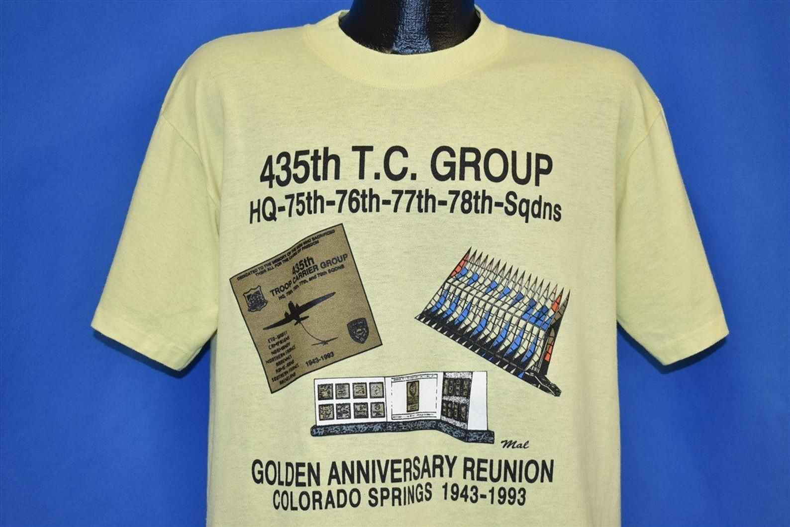 90S Us Air Force 435Th Tc Group Reunion Co Springs 1993 T-Shirt Vintage Tee