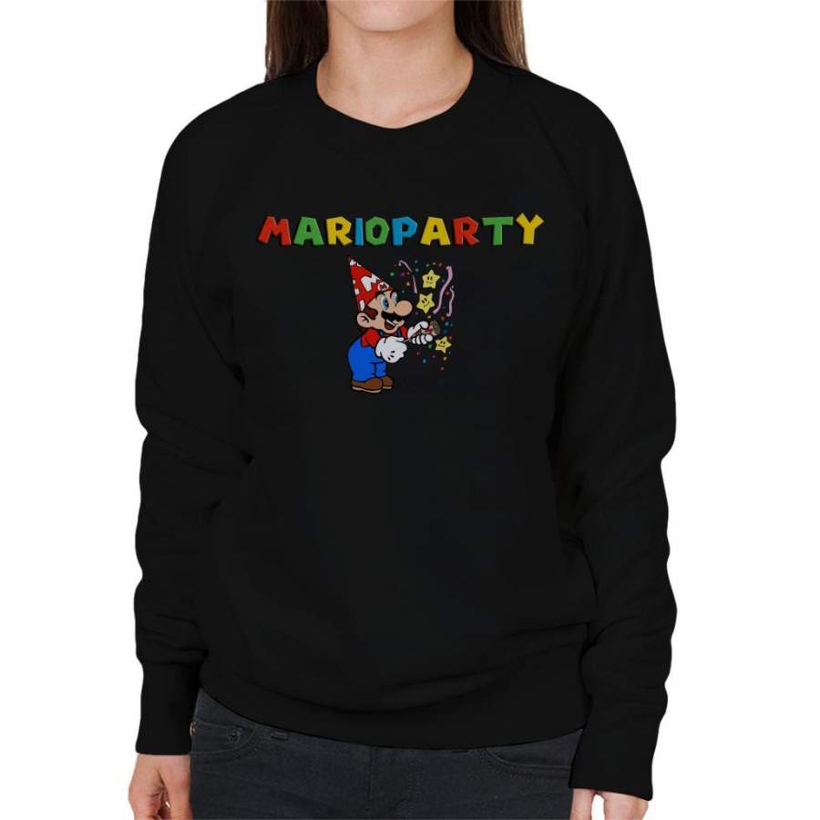 Super Mario Party Popper Women’s Sweatshirt