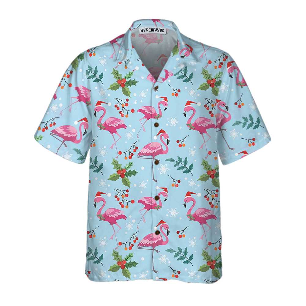 Christmas Flamingo Seamless Pattern Hawaii Best Xmas Gift Idea Ha93430