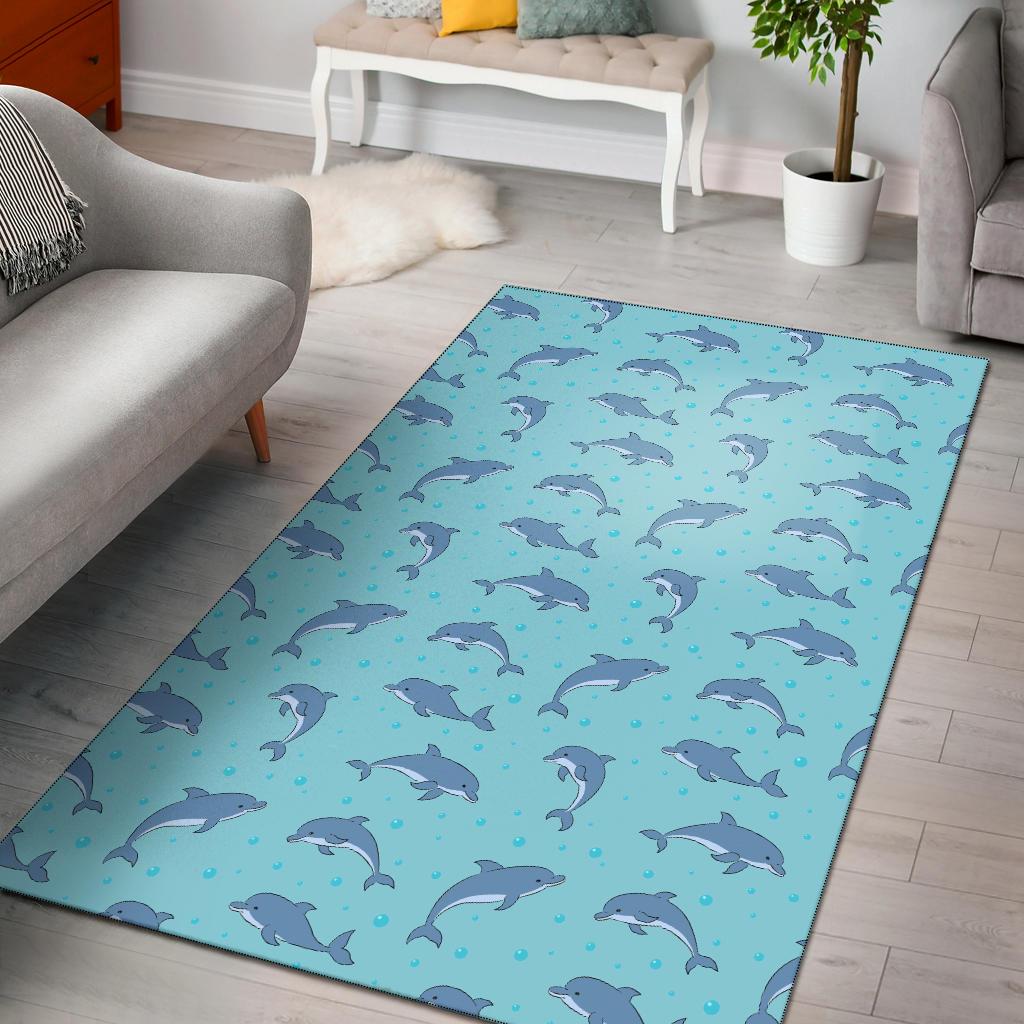 Dolphin Baby Cute Print Pattern Area Rugs