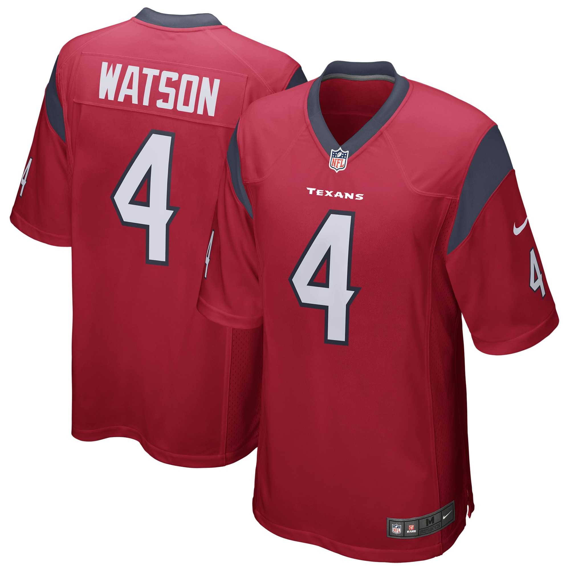 Youth Houston Texans Deshaun Watson Red Game Jersey