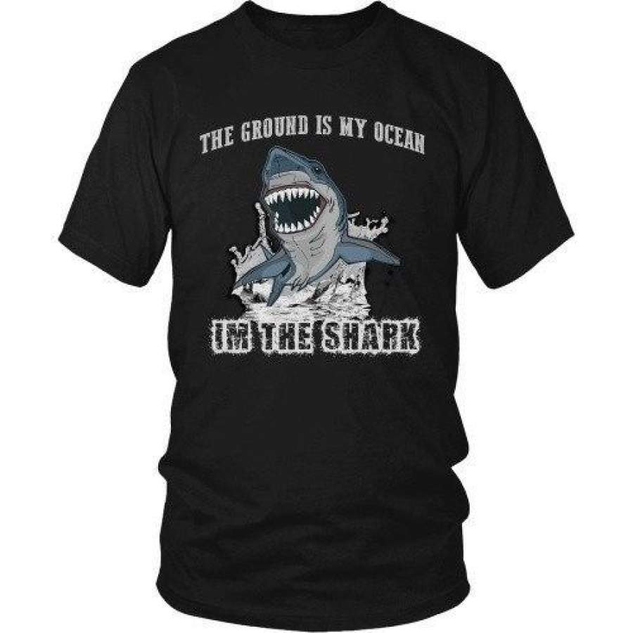 BJJ T Shirt –  The ground is my ocean I’m the shark