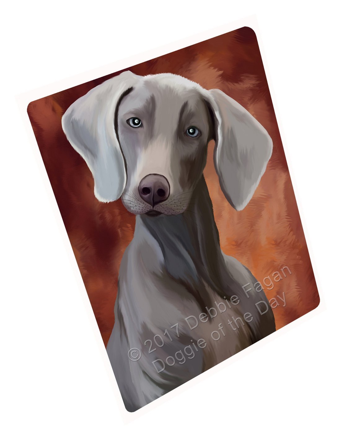 Weimaraner Dog Art Portrait Print Woven Throw Sherpa Plush Fleece Blanket