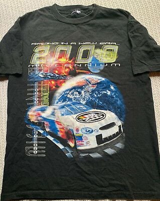 Vintage Nascar T-shirt 2000 Millennium Winston Cup Series L Black Double Sided 1851