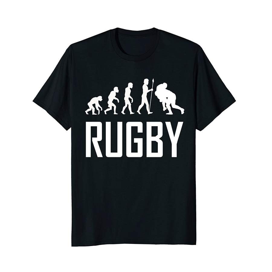 Rugby Tackle Evolution Funny Rugby Shirt Men Graphic T-Shirt