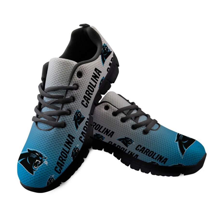 Carolina Panthers Sneakers Repeat Print Logo Low Top Shoes