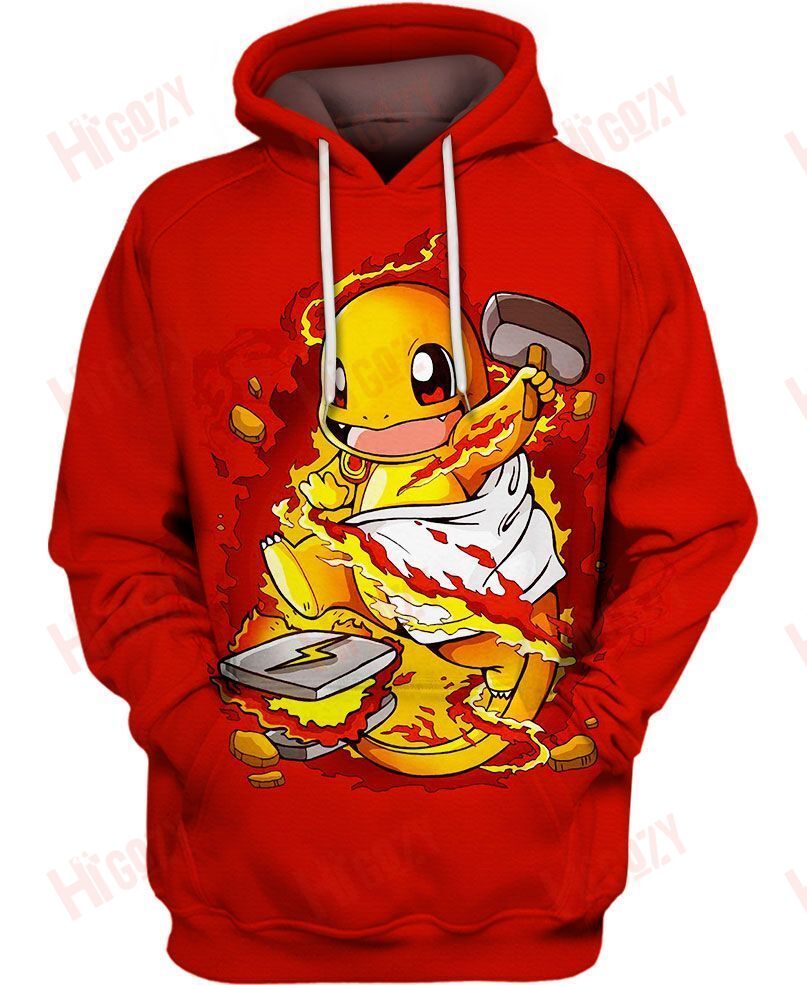 Charmander Hoodie 3D, Pokemon Hoodie, Bulbasaur Hoodies Clothes Sale Custom Hoodies Oversized Hoodie, 3D Hoodies For Men, Women And Everyone