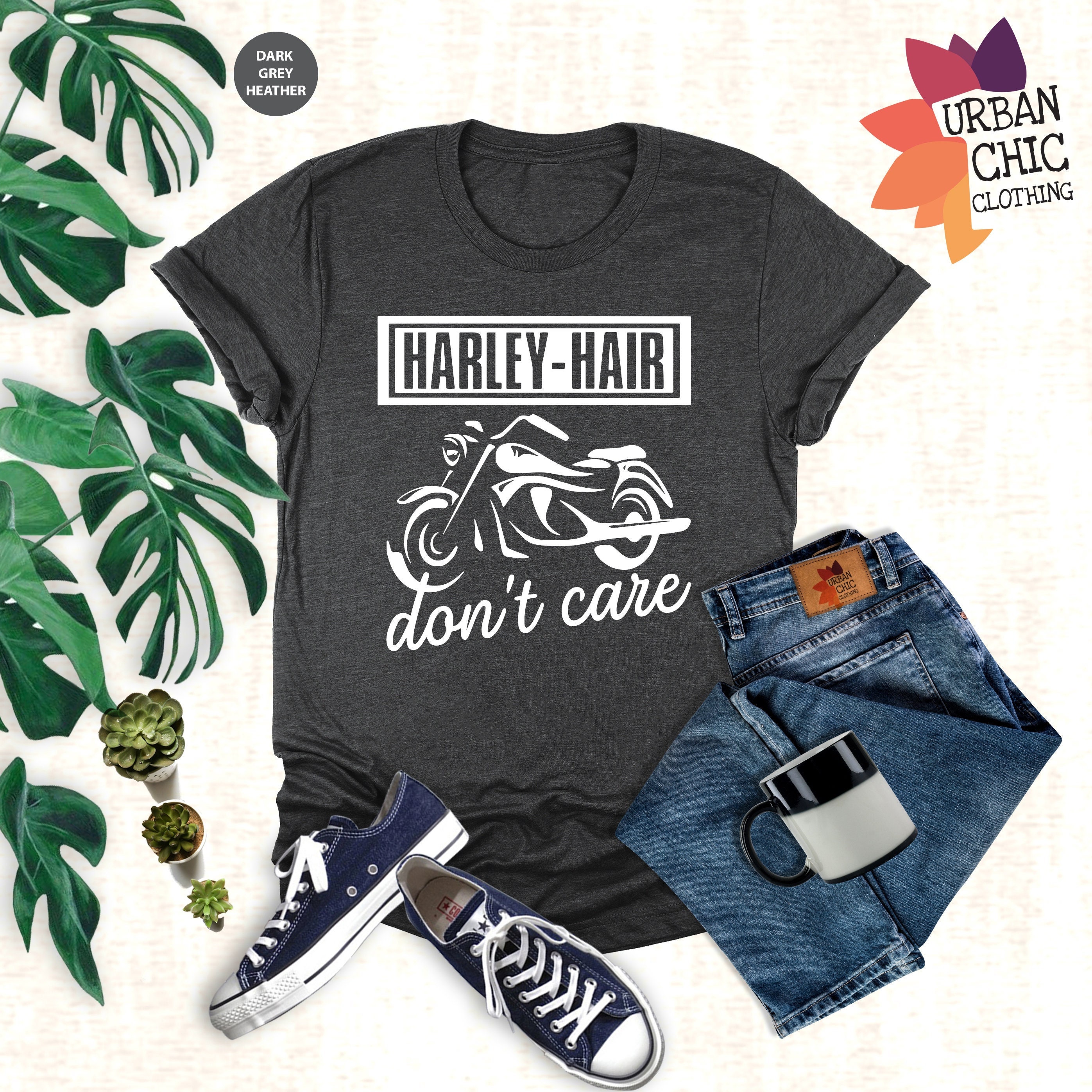 Harley Davidson,Motorcycle Shirt,Harley Hair Don’t Care,Bike Shirt,Gift For Biker,Motorcycle Gift,Motorcycle Club,Biker Lover,Biker Girl Tee