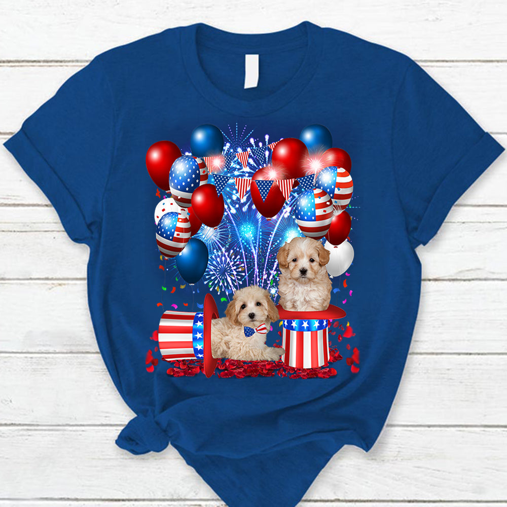 Maltipoo Independence T-Shirt Gift For Maltipoo Mom, Maltipoo Dad, M0402, Nh95