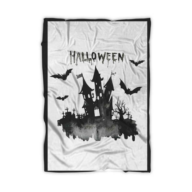 Halloween Castle Poster Blanket