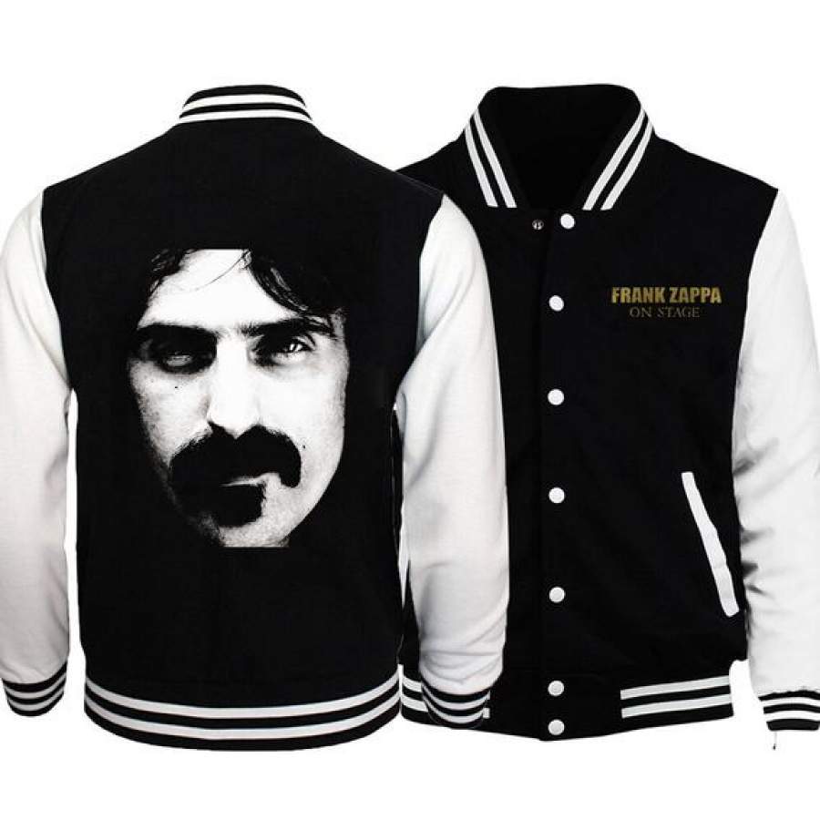 Frank Zappa Baseball Jacket Sweatshirt Winter Popular Soft Sweatshirt Printed Cotton