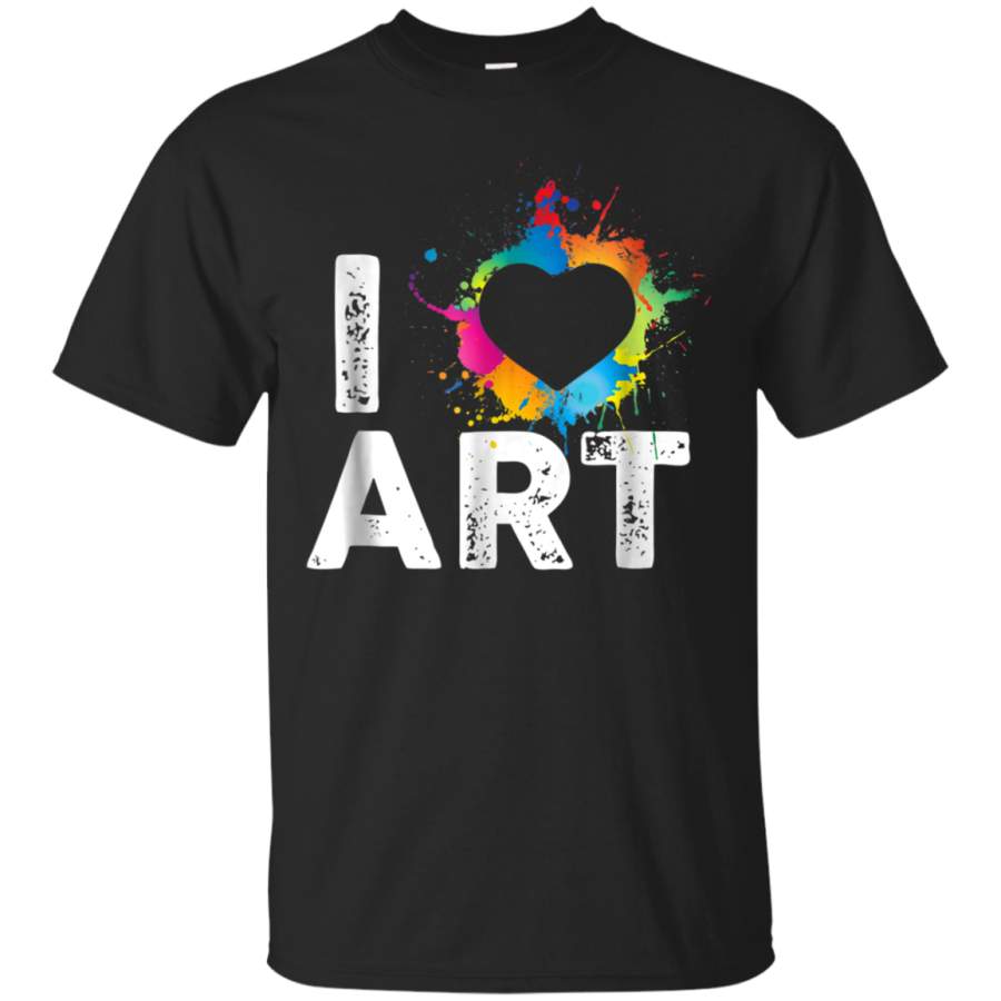 AGR Art shirts for Teachers I love Art, artist t-shirt gift