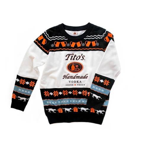 .Tito’S Uglyish Ugly Christmas Black White Sweater 2021