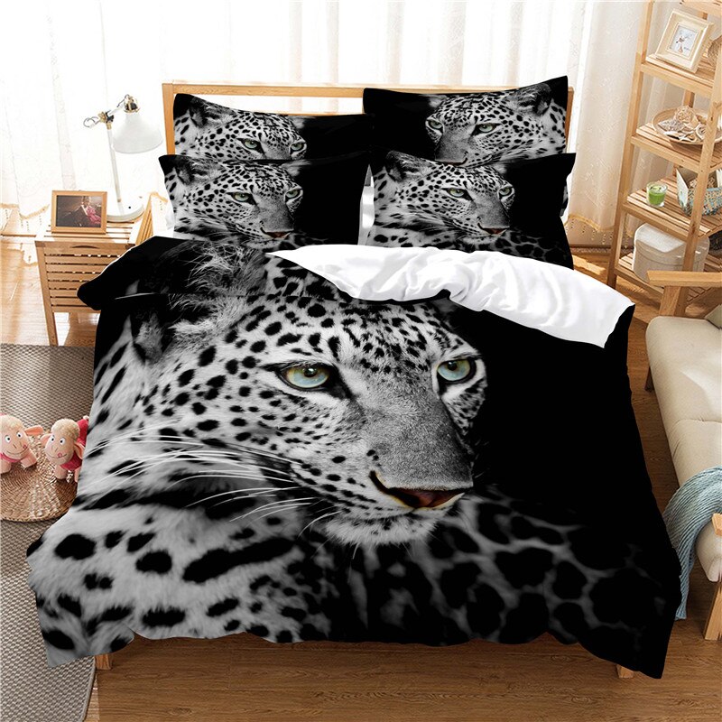 Agile Leopard Bedding Set Duvet Cover Set 3D Bedding Digital Printing Bed Linen Queen Size Bedding Set Fashion Design