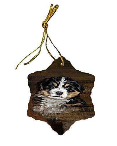 Rustic Bernese Mountain Puppy Star Porcelain Ornament Spor48195