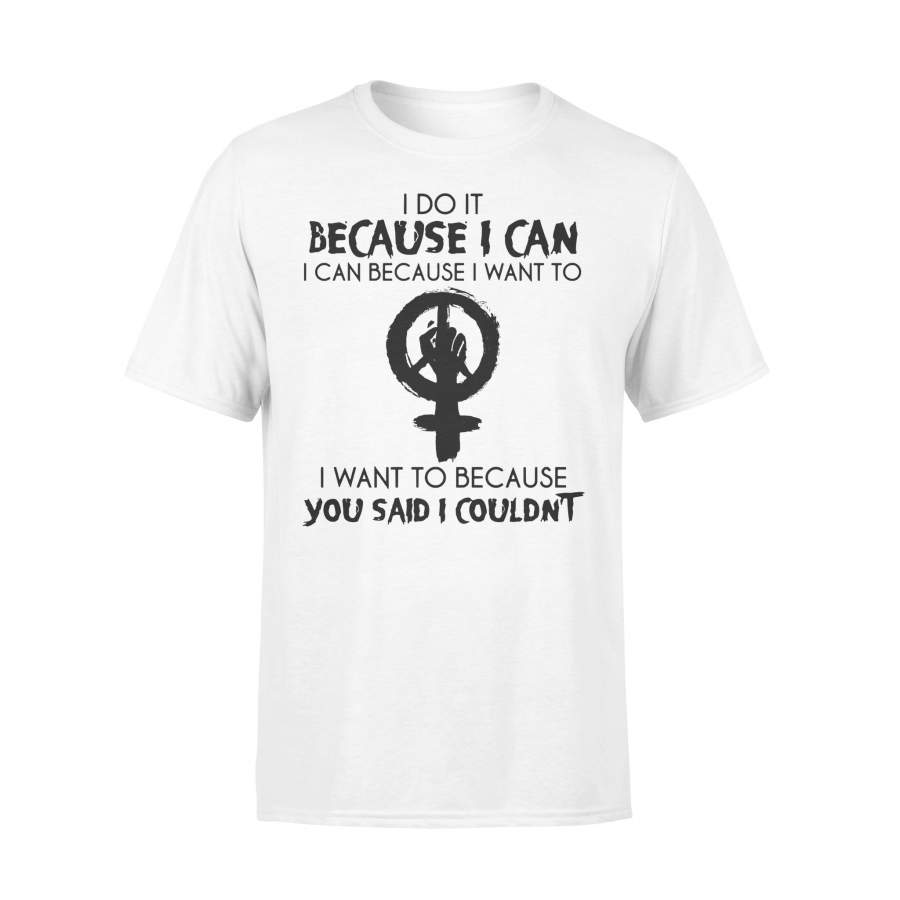 I Do It Because I Can I Can Because I Want To I Want To Because You Said I Couldn’t Feminism T-shirt