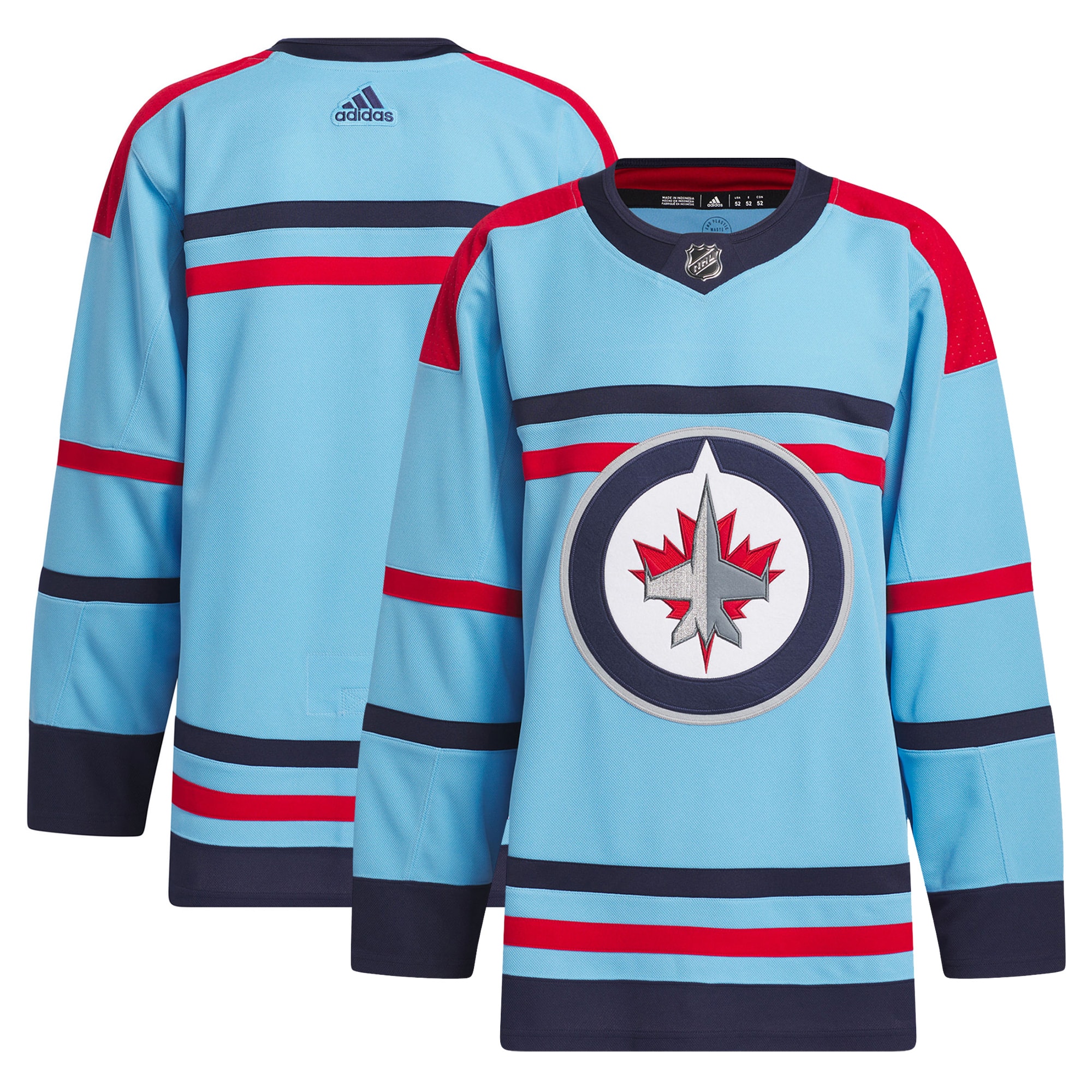 Winnipeg Jets Anniversary Primegreen Authentic Jersey – Light Blue