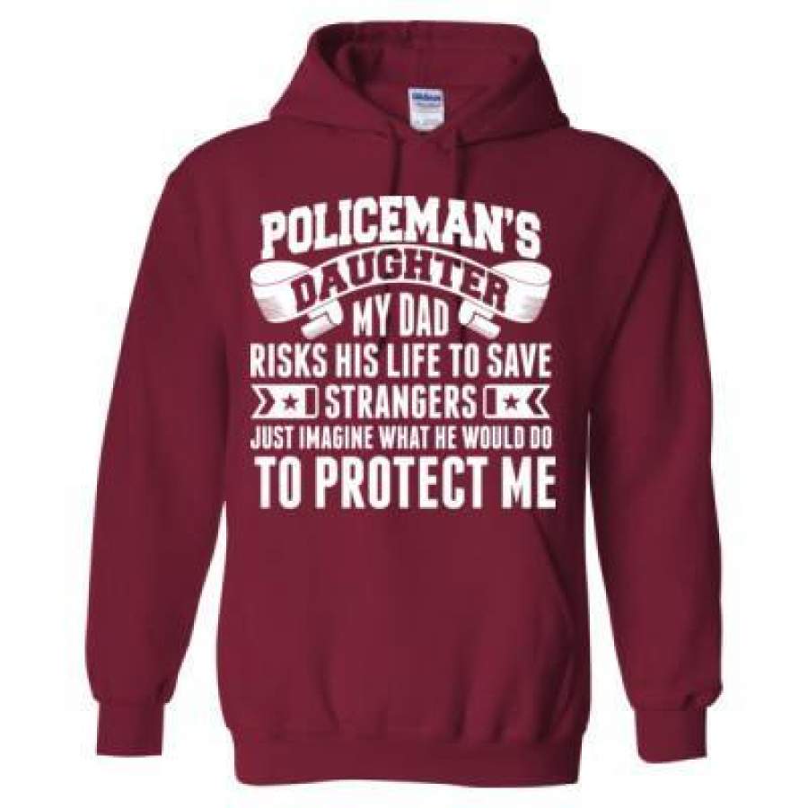 AGR Policemans Daughter My Dad Risks His Life To Save Strangers – Heavy Blend™ Hooded Sweatshirt