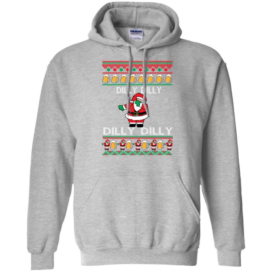 AGR Dilly Dilly Santa Dilly Dilly Ugly Christmass Sweater Gildan Pullover Hoodie