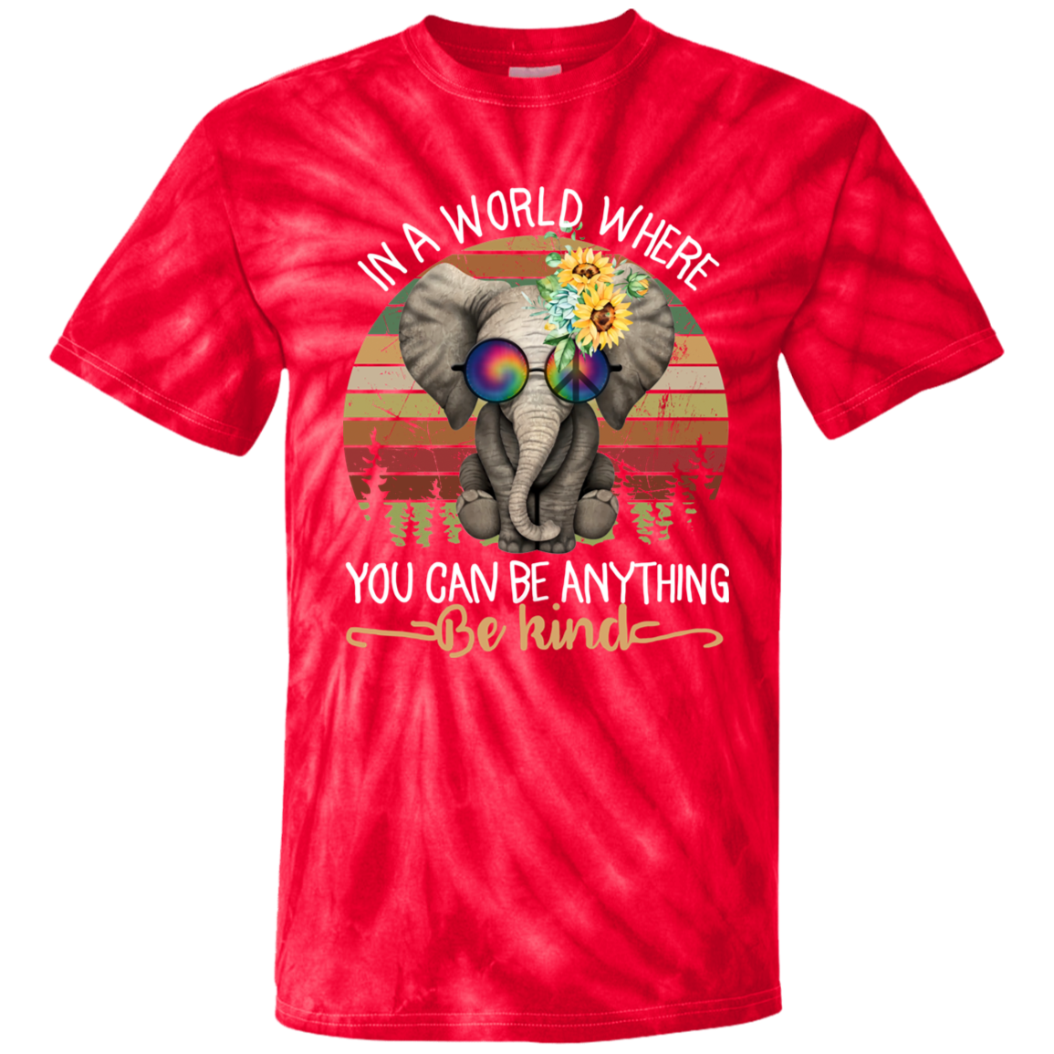 Be Kind Elephant Tie Dye T-Shirt