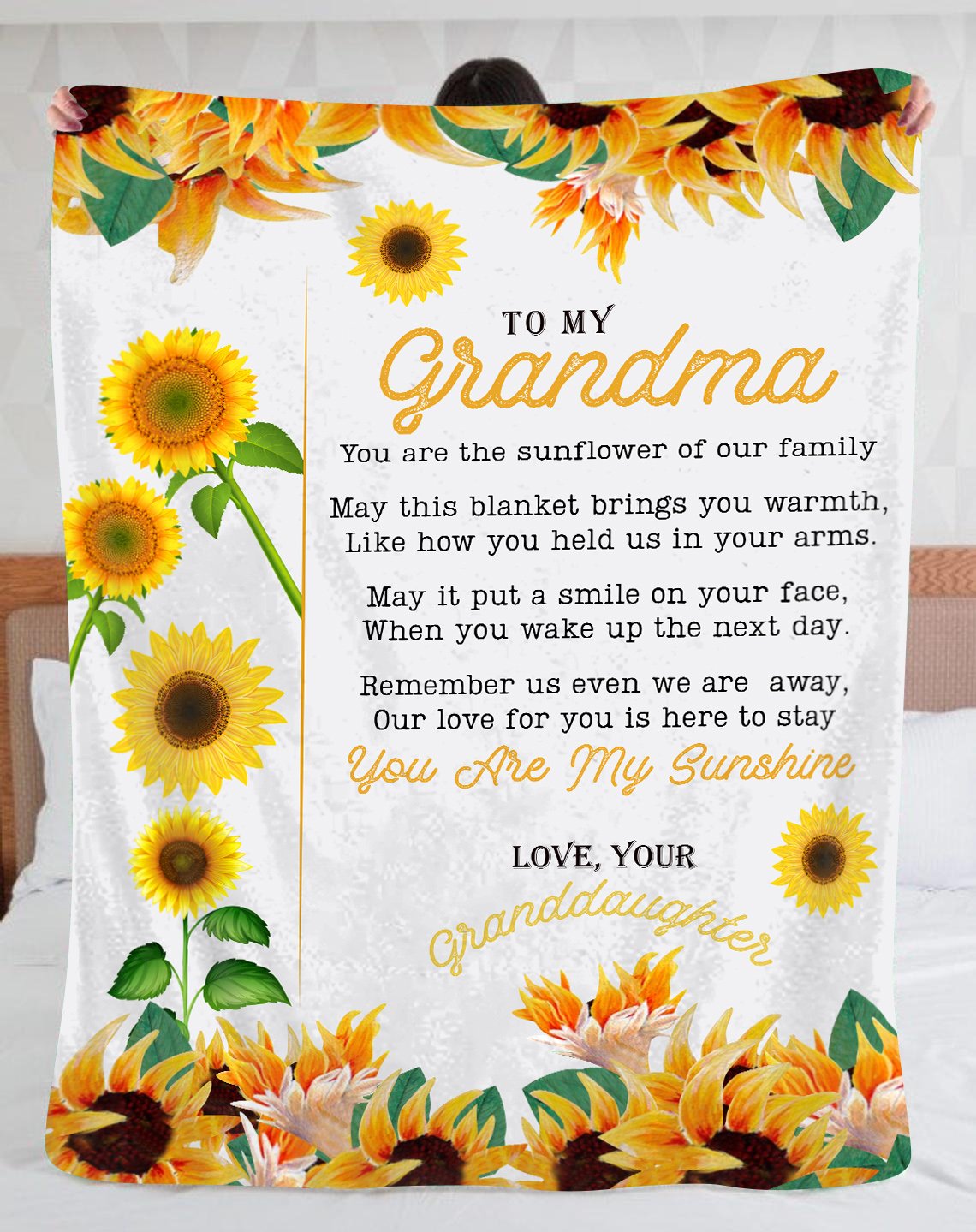You Are My Sunshine Blanket, Blanket For Grandma Blanket For Grandmother, Gift Blanket, Fleece Blanket, Sherpa Blanket