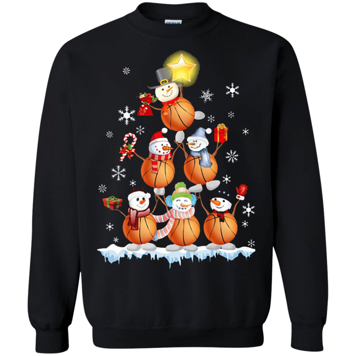 Cover your body with amazing Basketball Christmas shirt Sweatshirt Chicclosets Fashion