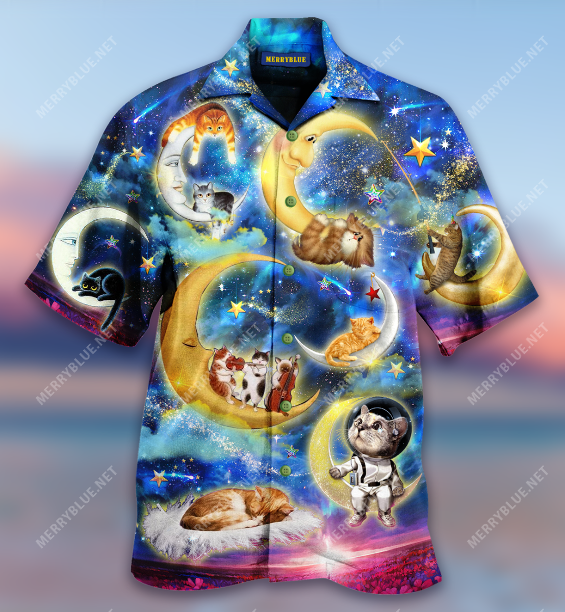 Cats On The Moon Hawaii Shirt Ha66406