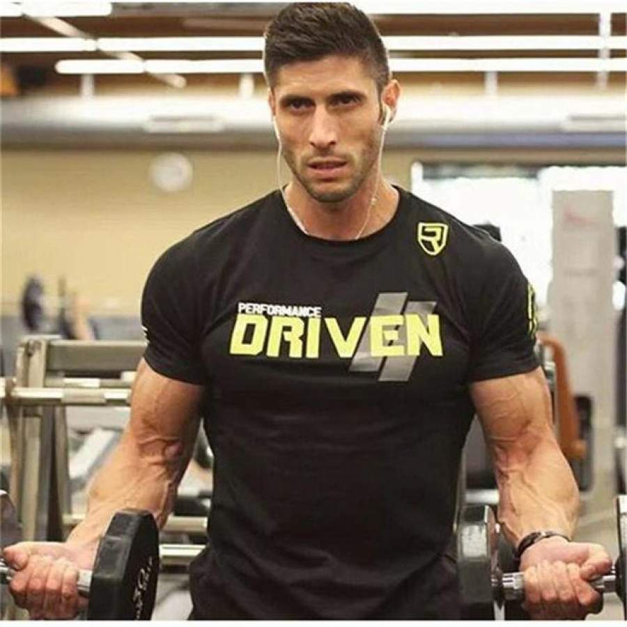 Men Summer Gyms T shirt Fitness Bodybuilding Cross fit Cotton Shirts Short Sleeve Workout Male Sporting Tee Tops Clothing