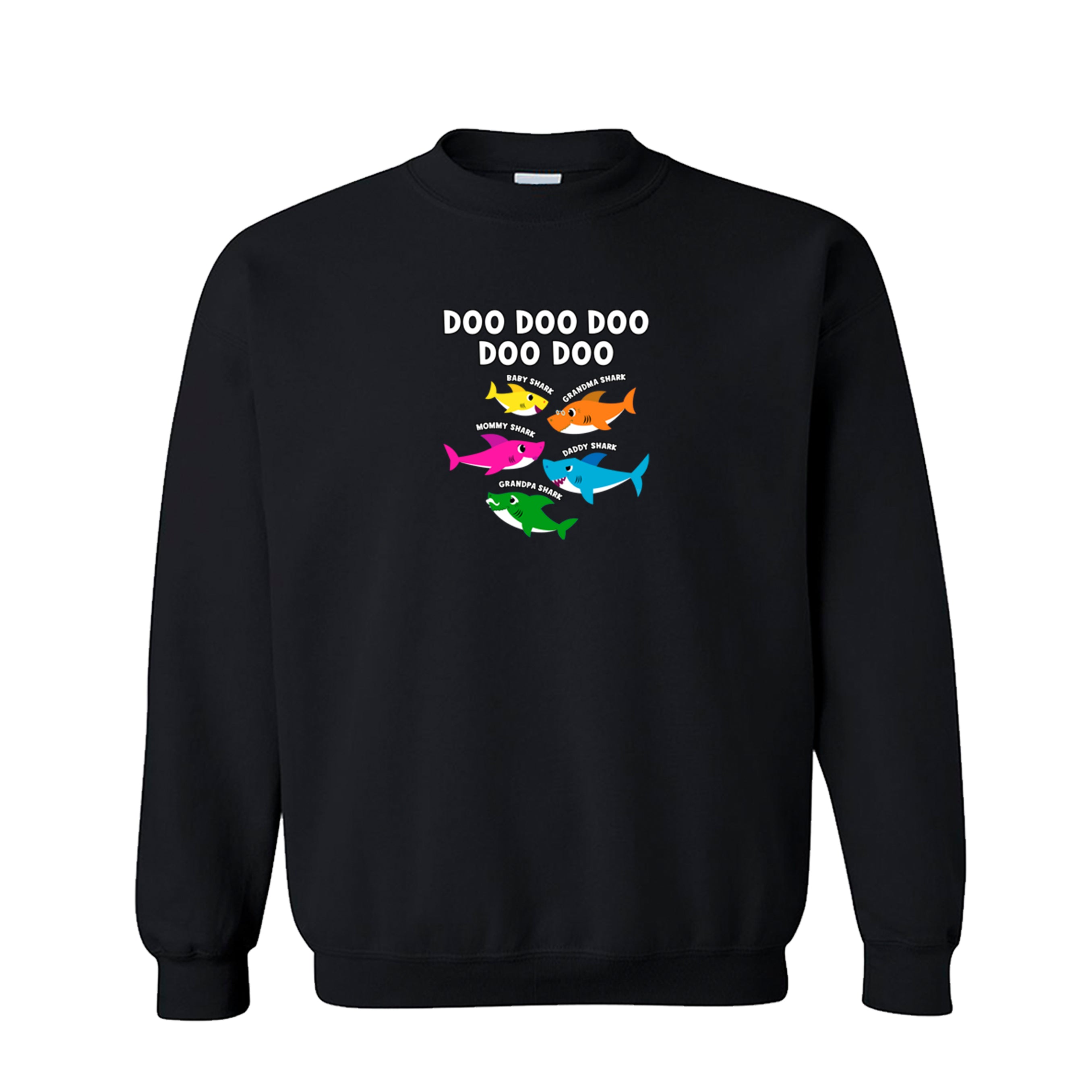 Shark Family Doo Doo Doo Doo Doo Unisex Crew Neck Sweatshirt