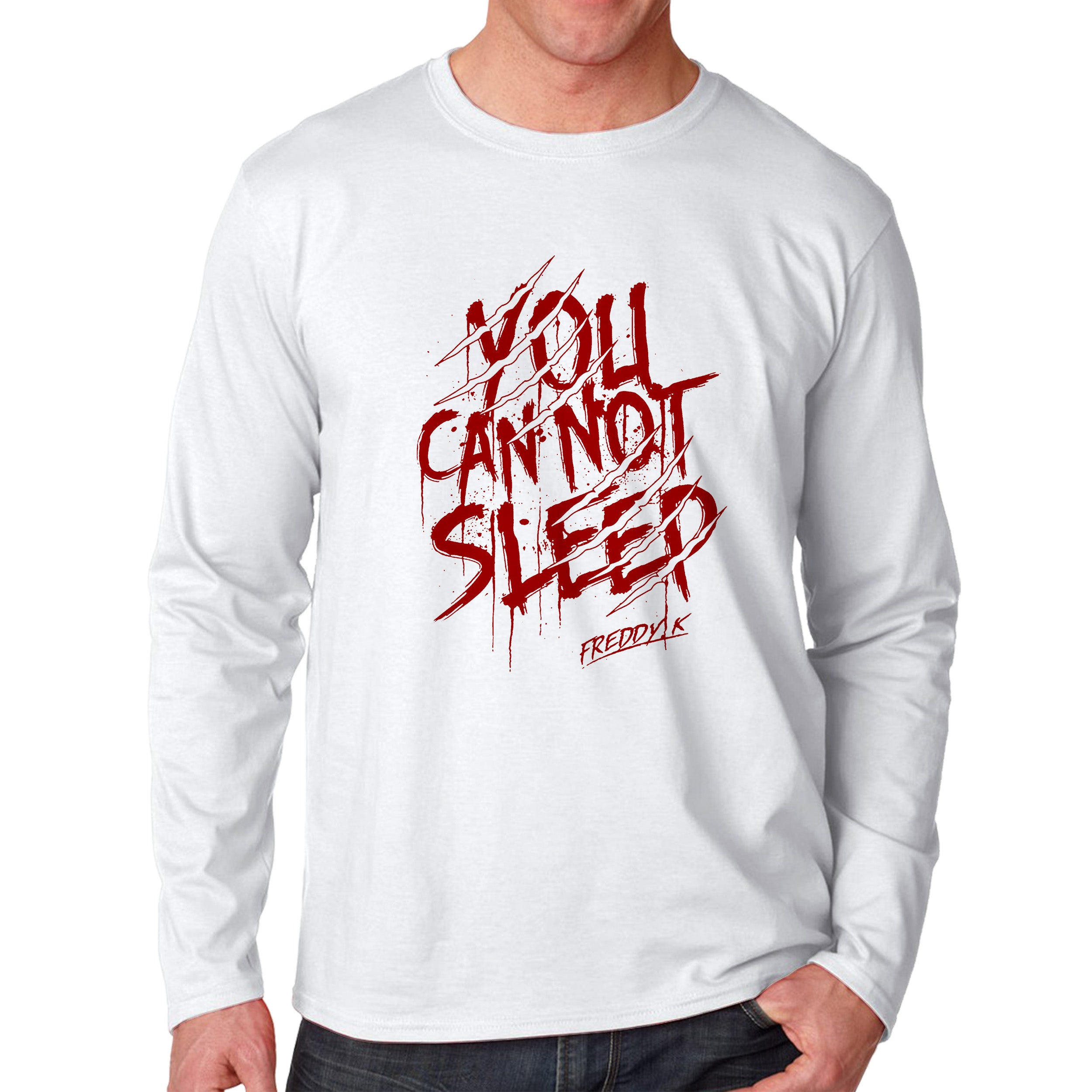 You Can Not Sleep Freddy Halloween Unisex Long Sleeve T-Shirt Tee