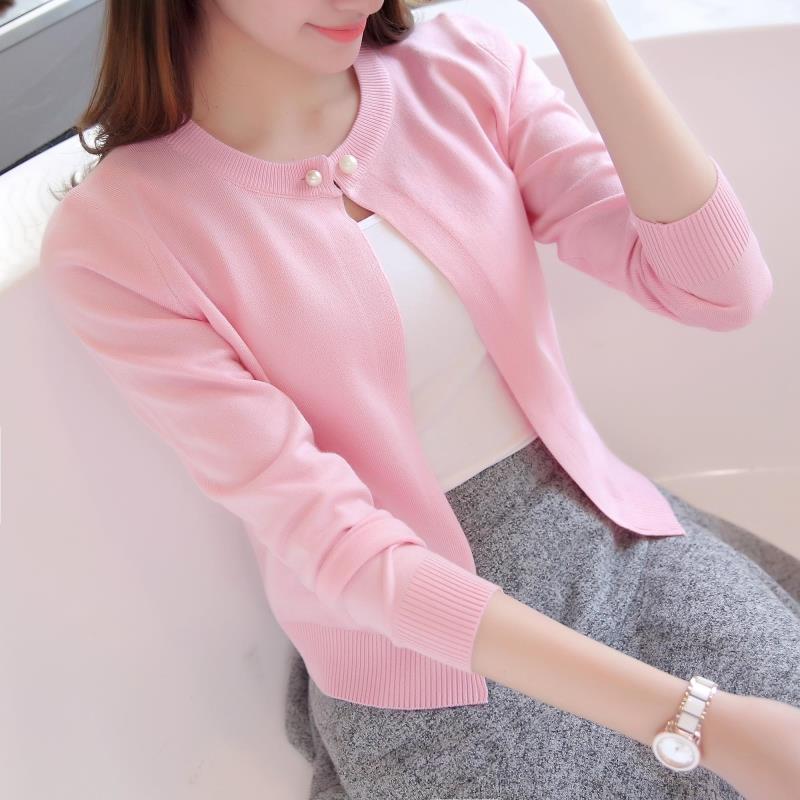 2022 Spring autumn sweater cardigan dress sunscreen shawl thin coat a long sleeved sweater sweater girl summer air conditioning alx