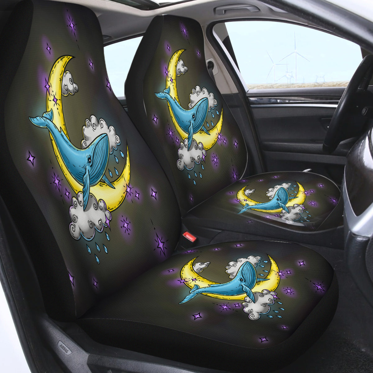 Night Cloud Whale Swqt3754 Car Seat Covers