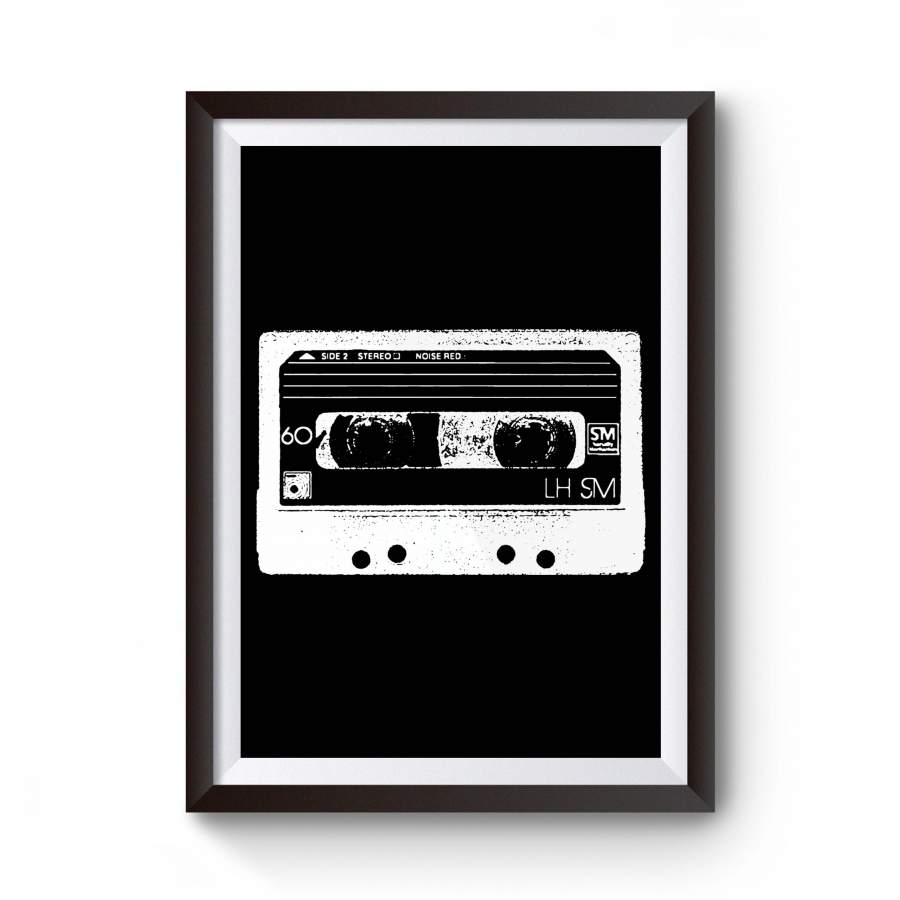 Cassette Tape Music Retro Vintage Mixed Old School Hipster Poster