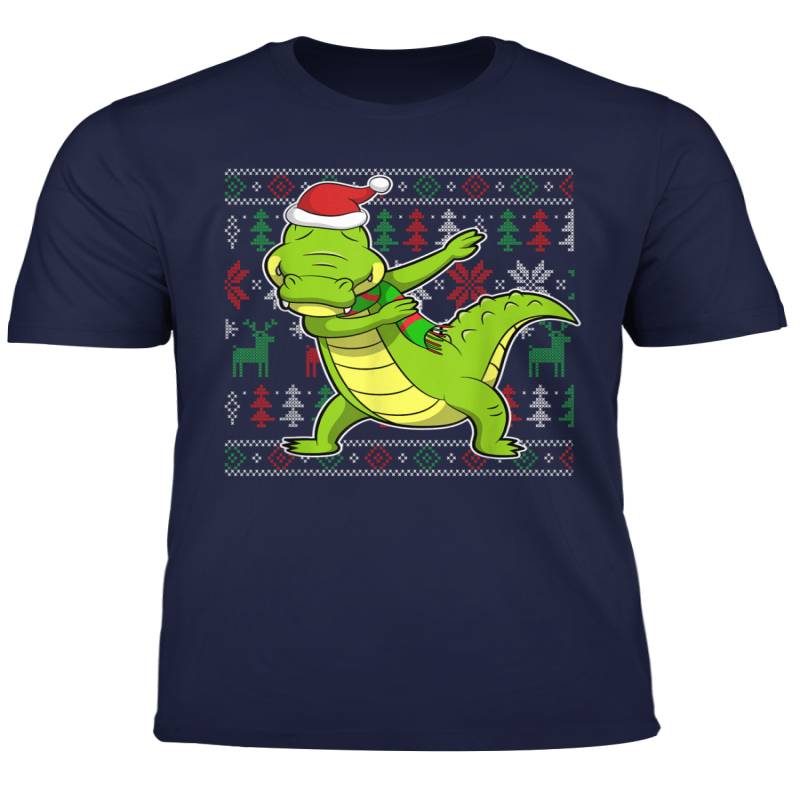 Ugly Christmas Shirt Dabbing Alligator Women Men Youth