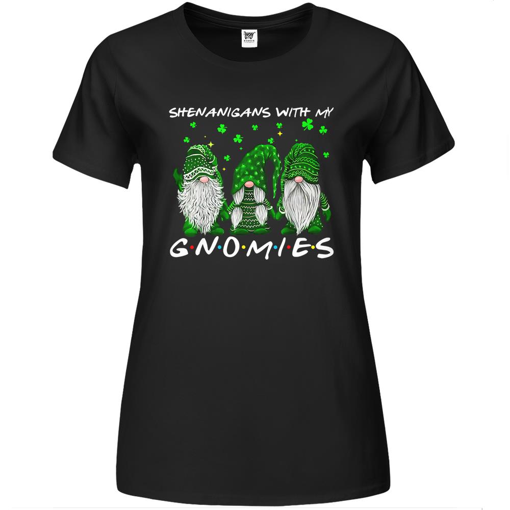 Shenanigans With My Gnomies St Patrick’S Day Gnome Shamrock Premium Womens T Shirts