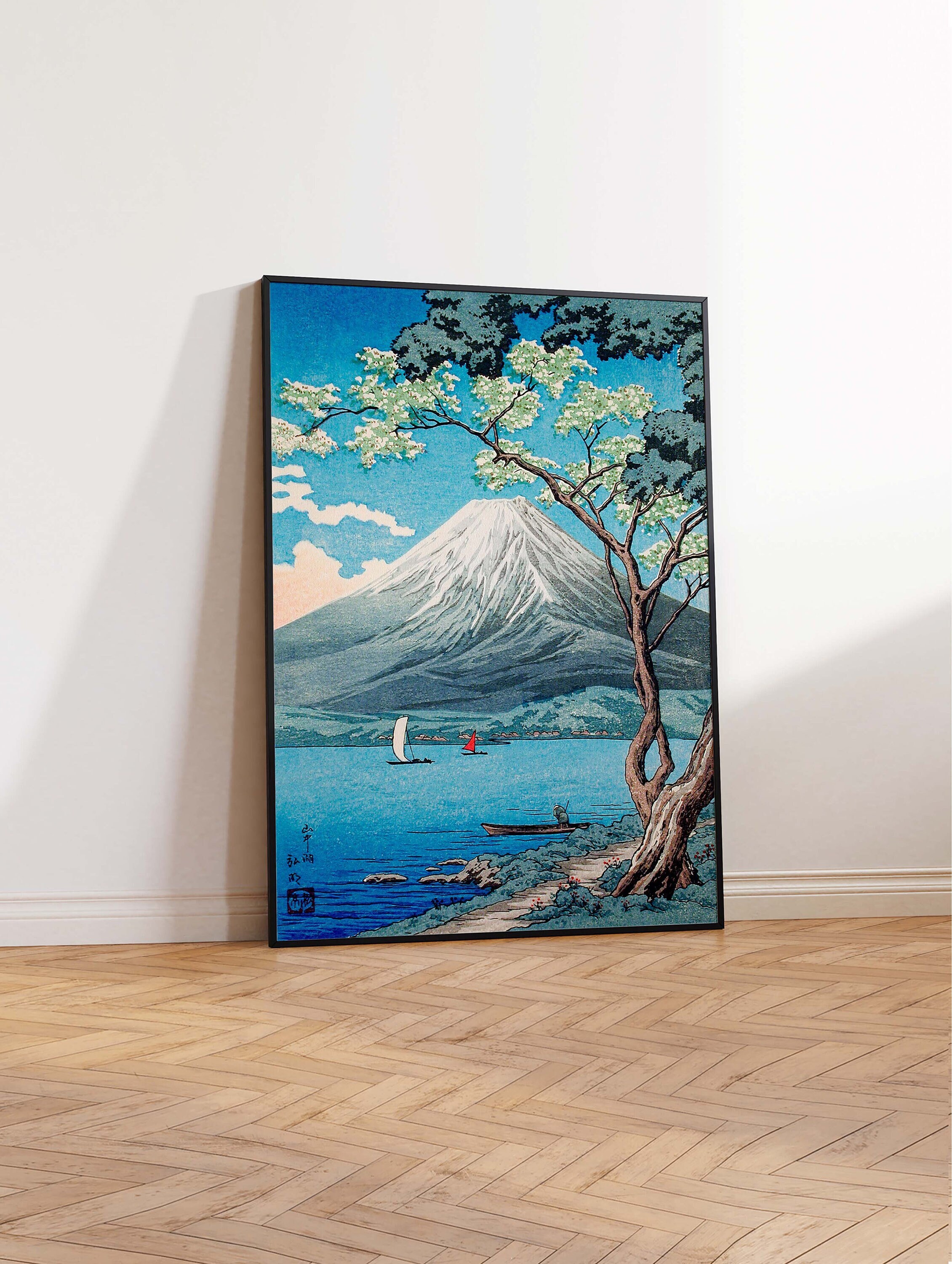Hiroaki Takahashi Mount Fuji Vintage Print, Woodblock Print, Japanese Art Print Vintage Japanese Poster Wall art poster print Sizes A2/A3/A4