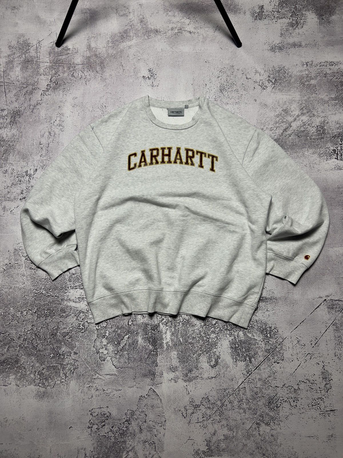 Vintage Carhartt Big Embroidered Logo Boxy Washed Sweatshirt T shirt Sweater Hoodie