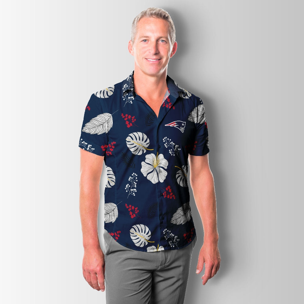 New England Patriots Smart Floral Shirt