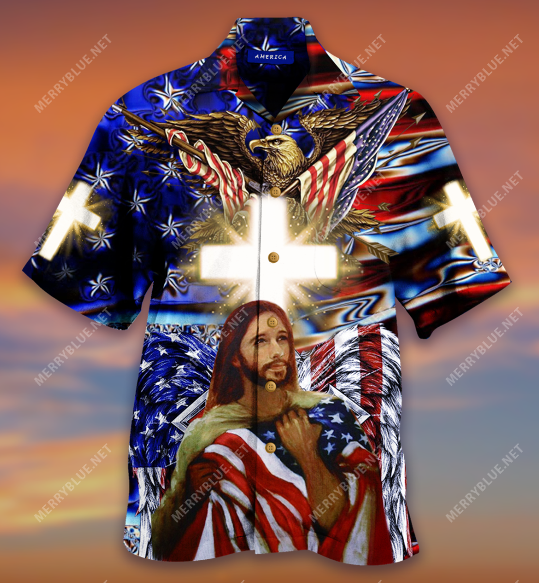 One Nation Under God Patriotism Hawaii Shirt Ha57534