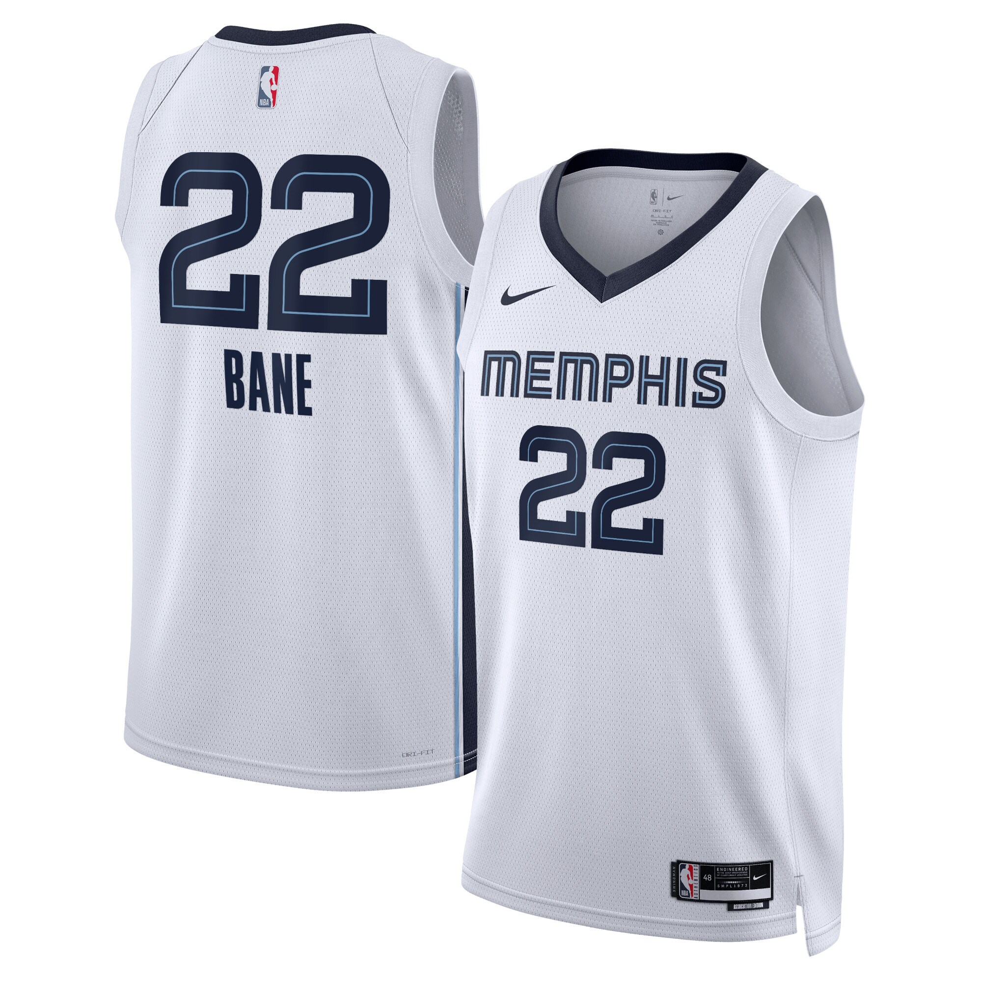 Memphis Grizzlies Association Edition Swingman Jersey – White – Desmond Bane – Unisex