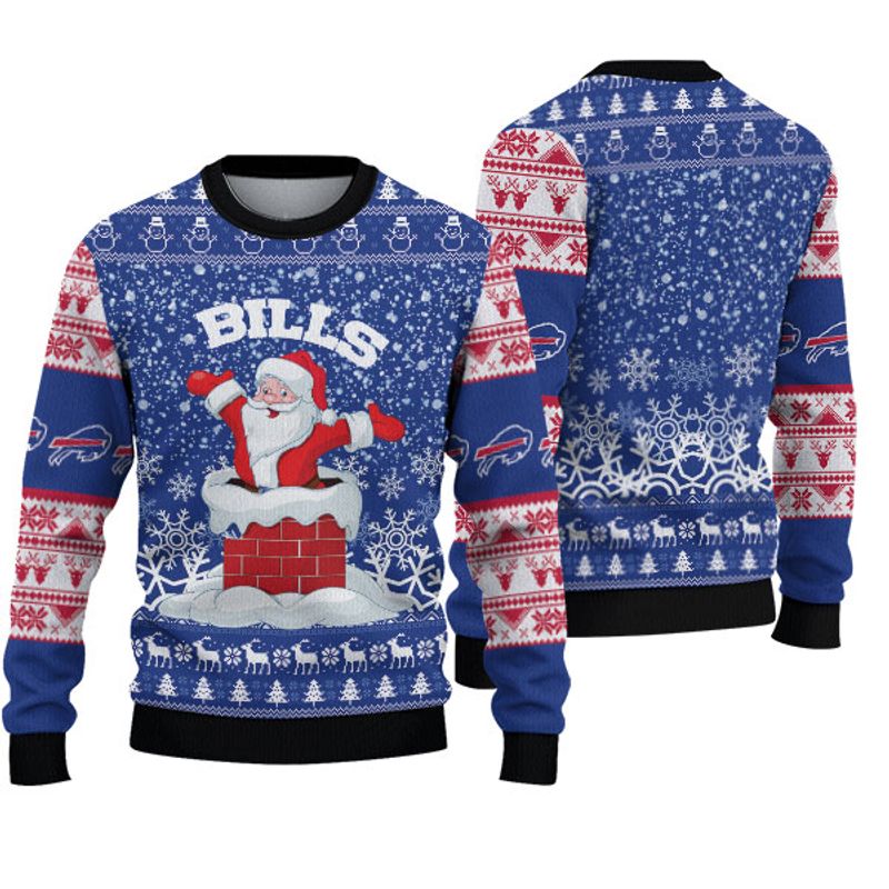 Vintage Buffalo Bills Sweatshirt Cute Santa Claus