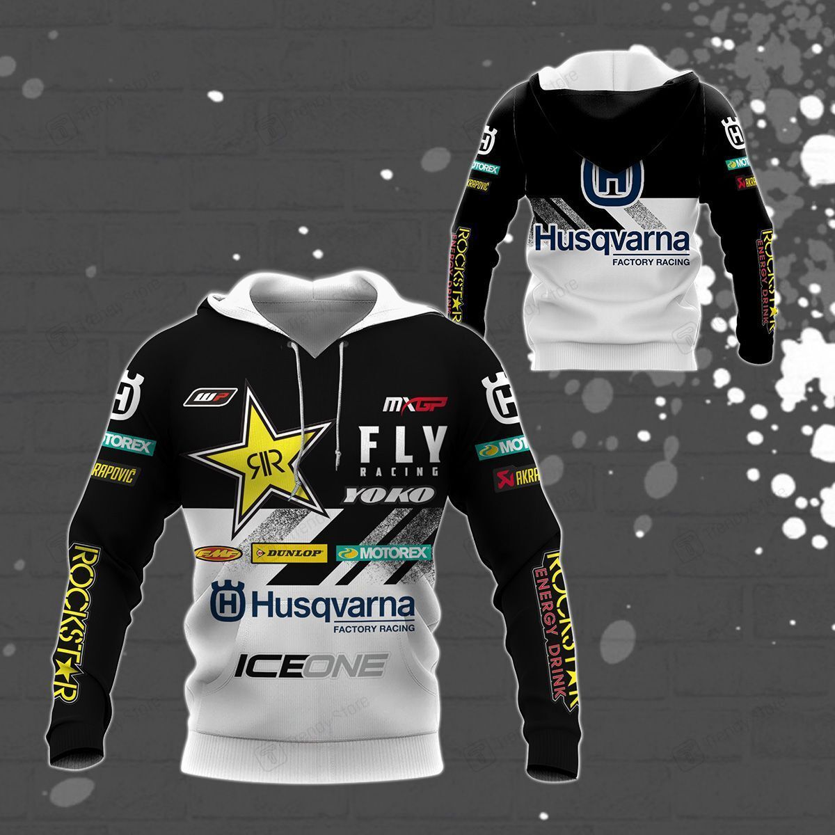 3D ALL OVER PRINTED HUSQVARNA RACING SHIRTS VER 40