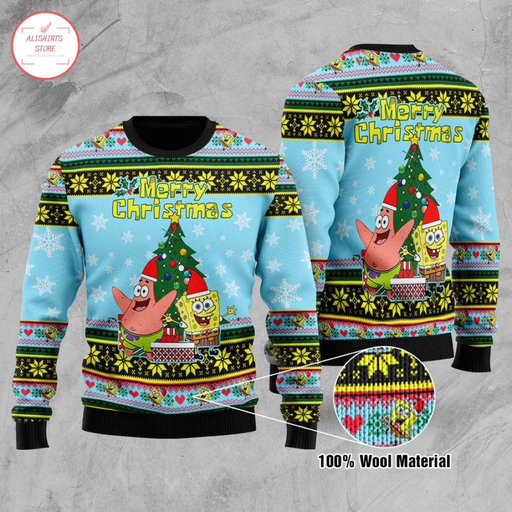 Spongebob Squarepants Christmas Ugly Sweater