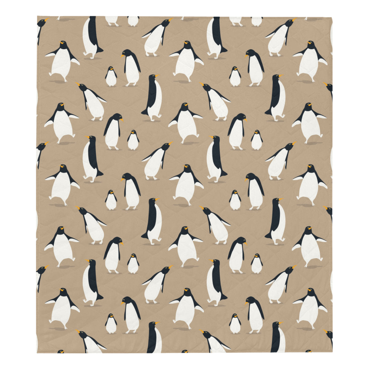 Penguin Pattern Print Design A01 Premium Quilt