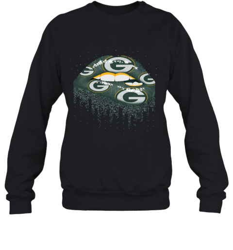 Biting Glossy Lips Green Bay Packers Football 2D Sweatshirt