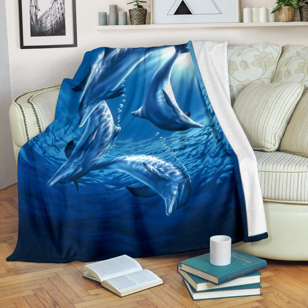 Dolphin Cl04120310Mdf Sherpa Fleece Blanket